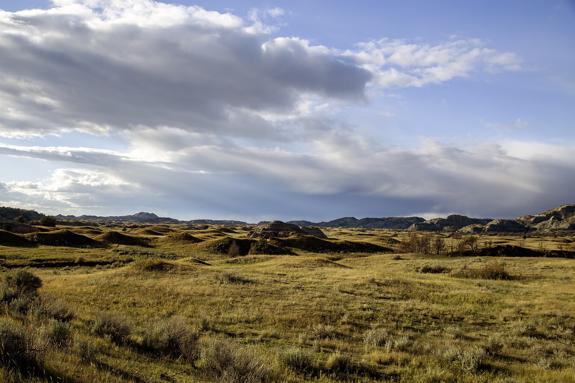 North Dakota Badlands at sunset